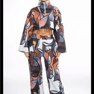 Abstract Patterned Jumpsuit